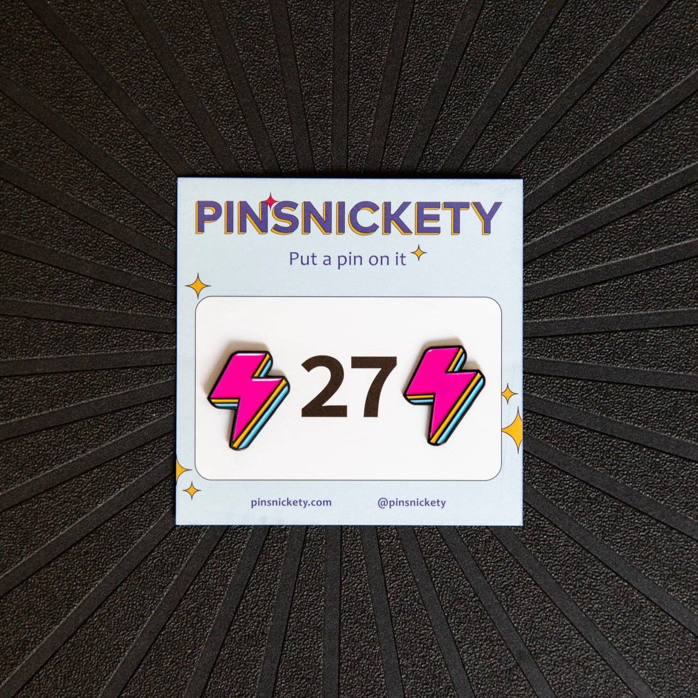 Lightning Bolt Pins: Electric Pink