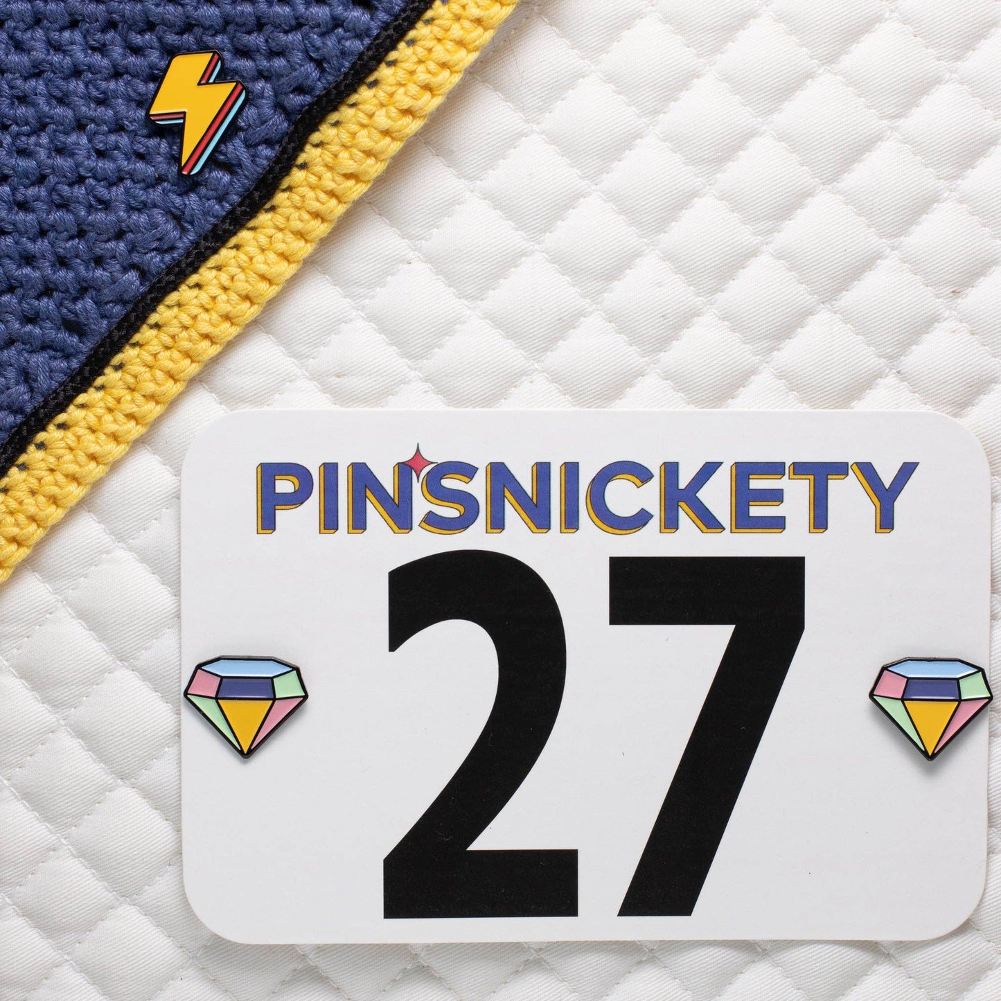 Lightning Bolt Pins: Electric Yellow
