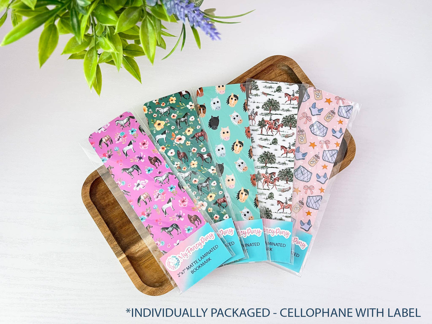 Equestrian-Themed Laminated Bookmarks