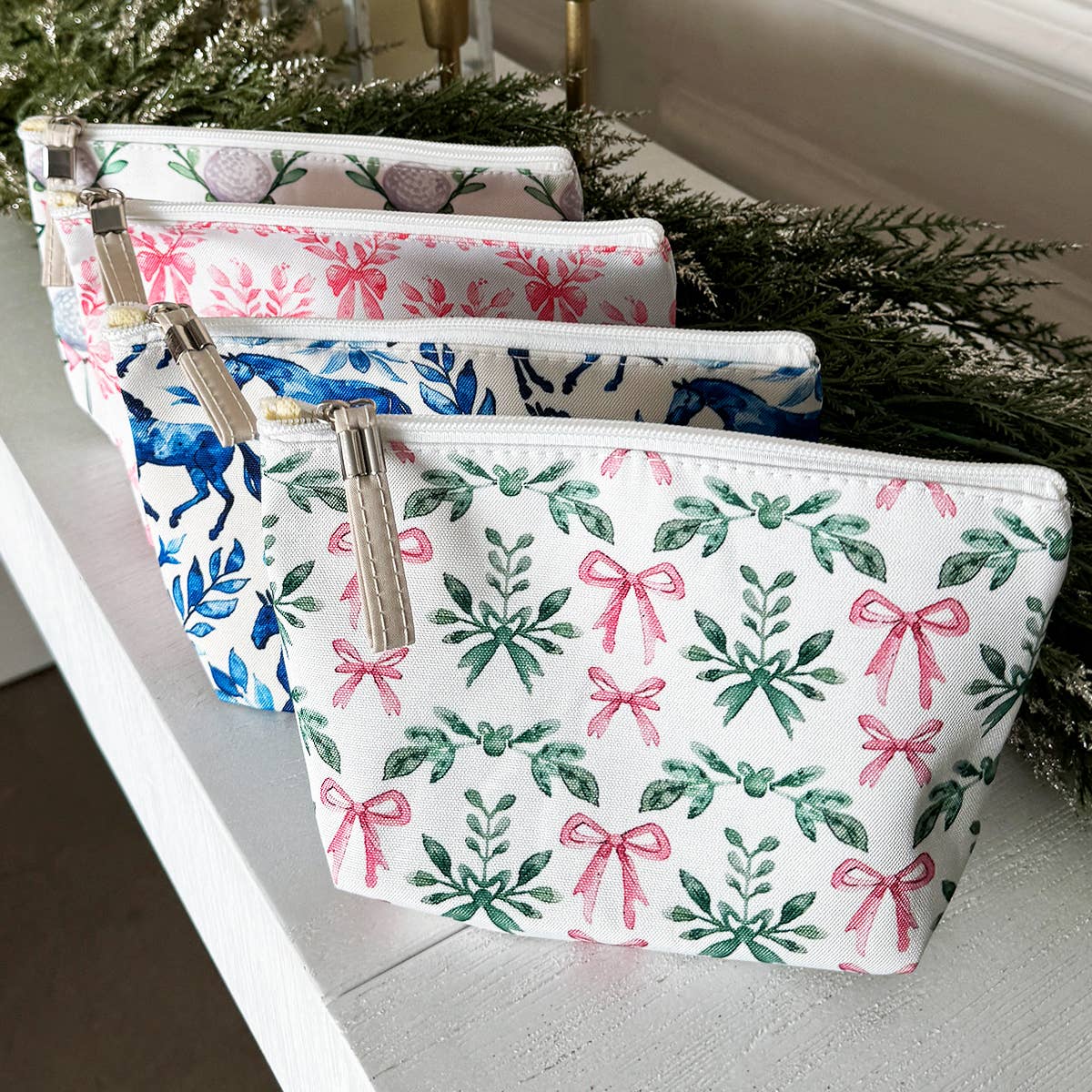MakeUp Cosmetic Pouch Bag - Cute Toiletry Case - Equestrian