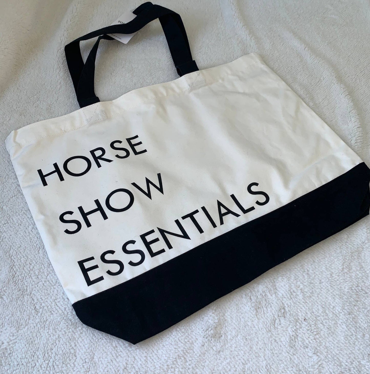 Bow-Dacious Designs - Horse Show Essentials Large Cotton Tote Bag