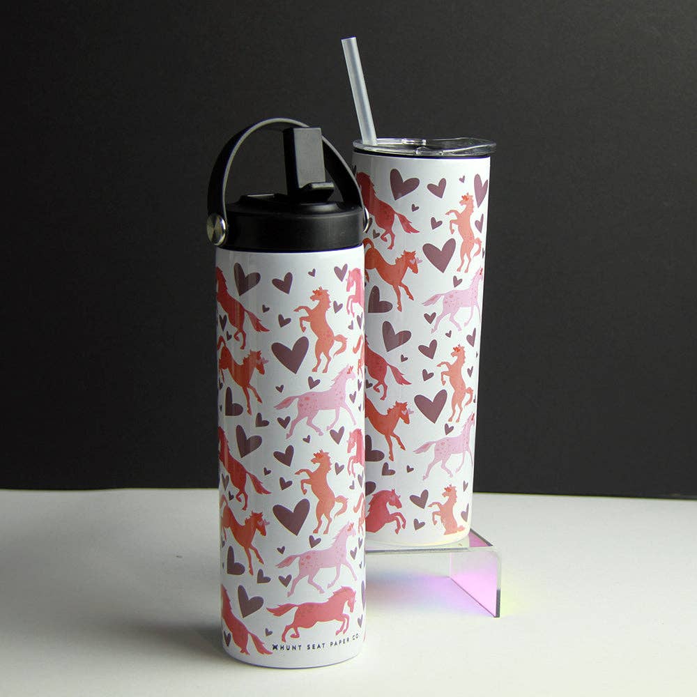I Love Horses Stainless Steel Water Bottle