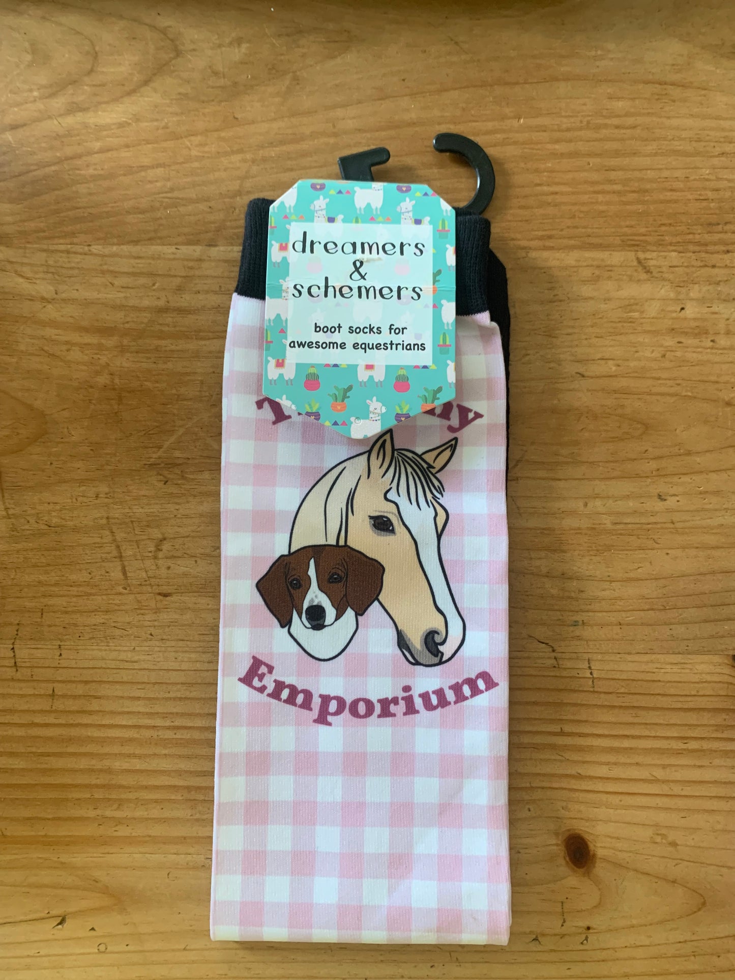 Mascot pink gingham socks