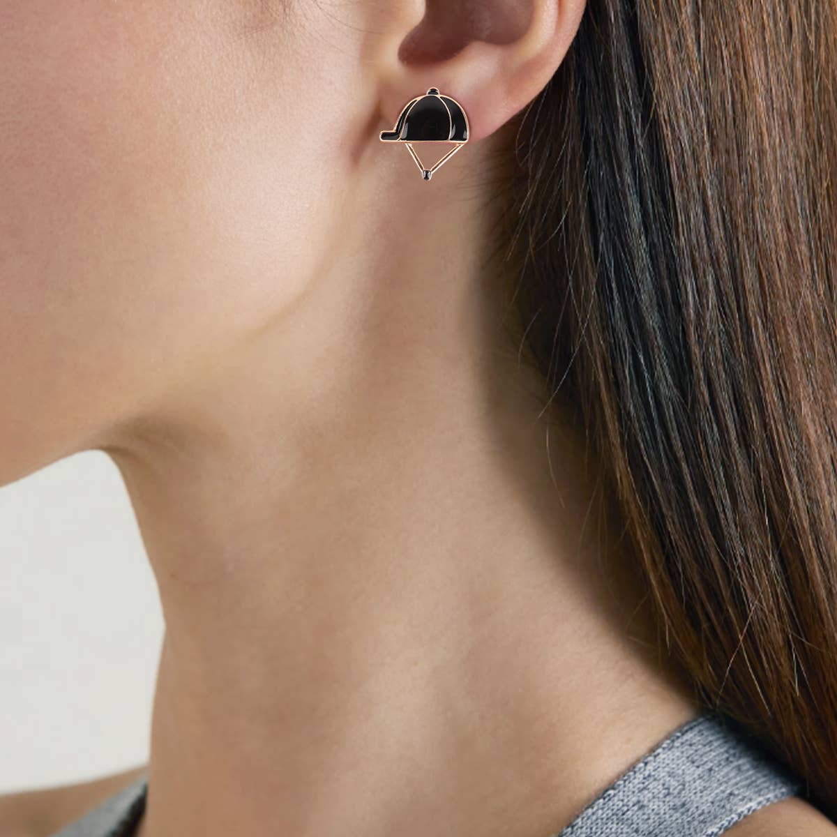 Mini Momo - Sports Assorted Stud Earring Set Equestrian Horse Riding
