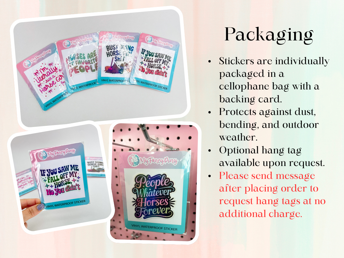 Equestrian Horse Sticker -Waterproof- Obsessed Aqua