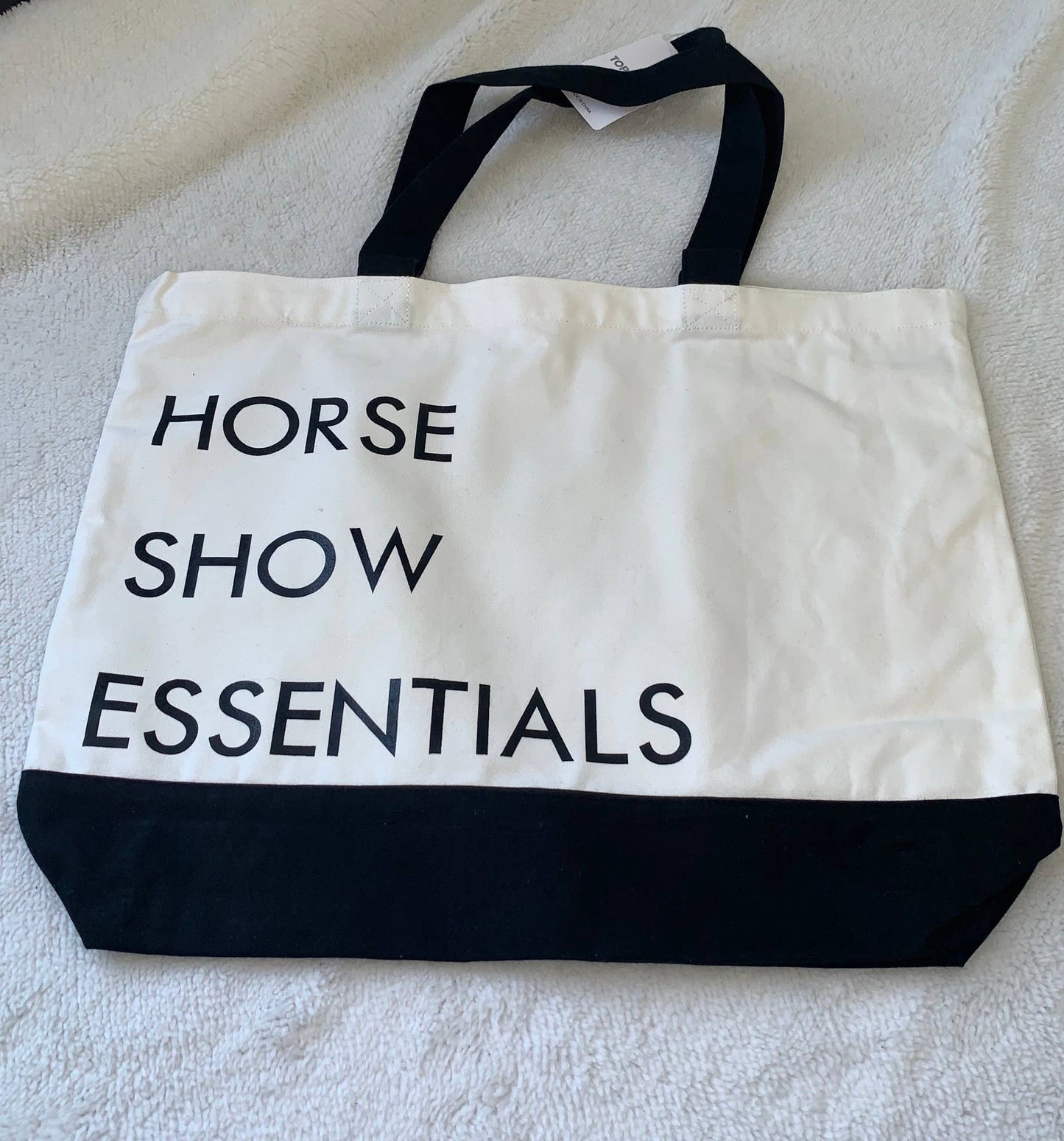 Bow-Dacious Designs - Horse Show Essentials Large Cotton Tote Bag