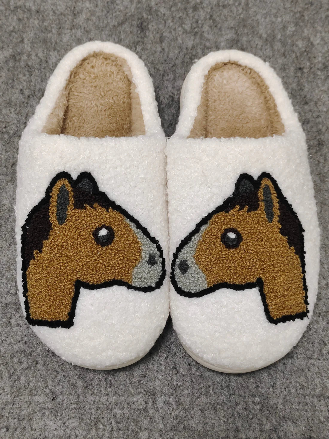 Horse Head Emoji Slippers