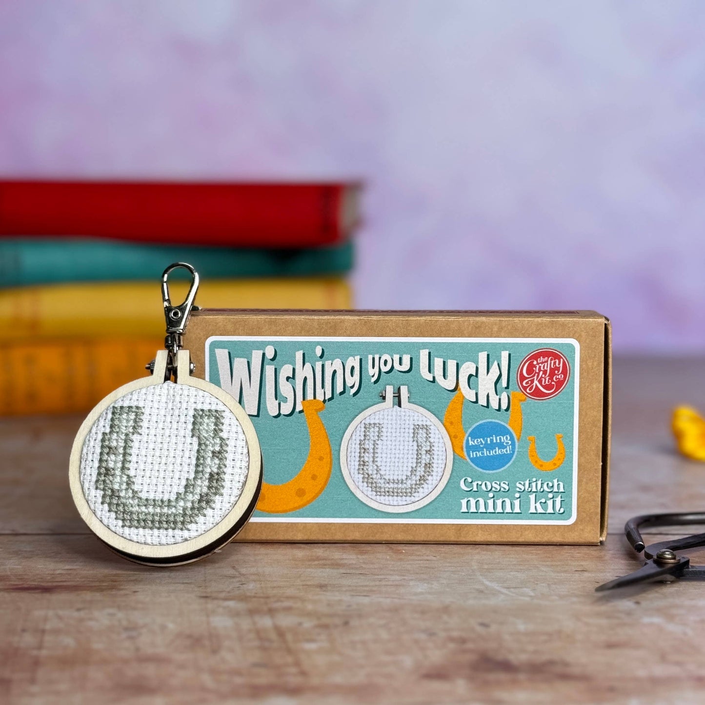 Wishing You Luck! Mini Matchbox Cross Stitch Kit