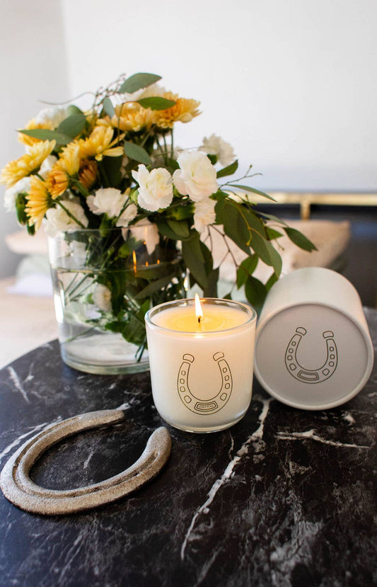Horseshoe Soy Wax Candle - Lucky 