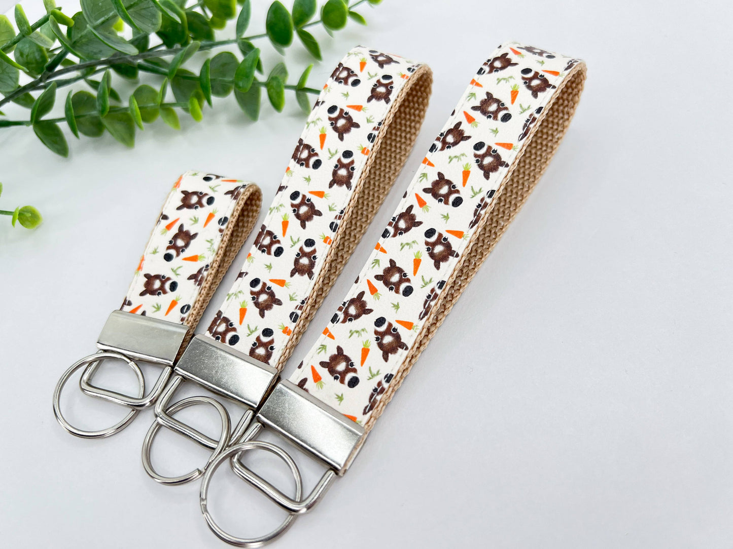 Horse Heads Vegan Leather Equestrian Keychain