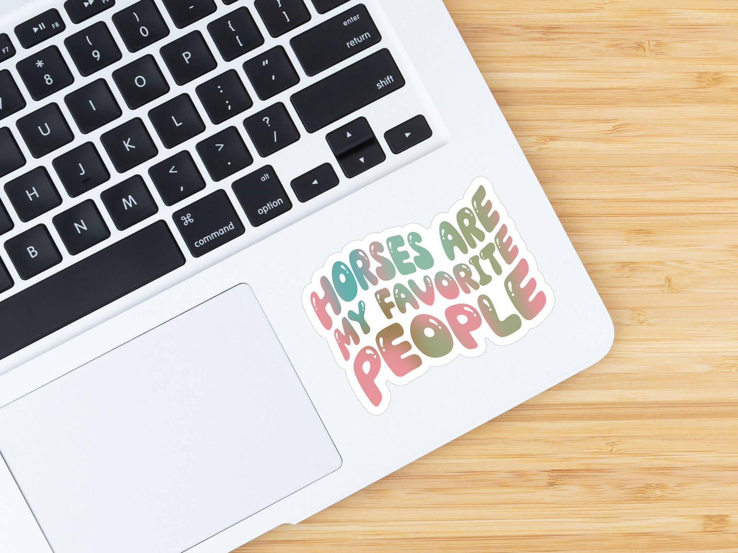 Equestrian Horse Sticker -Waterproof- Favorite People Pink & Green