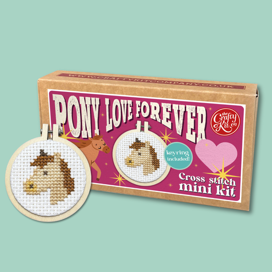 Pony Love Forever! Mini Matchbox Cross Stitch Kit