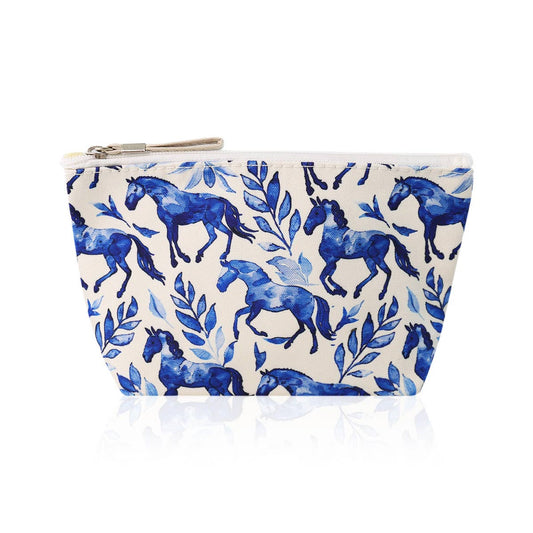 MakeUp Cosmetic Pouch Bag - Cute Toiletry Case - Equestrian