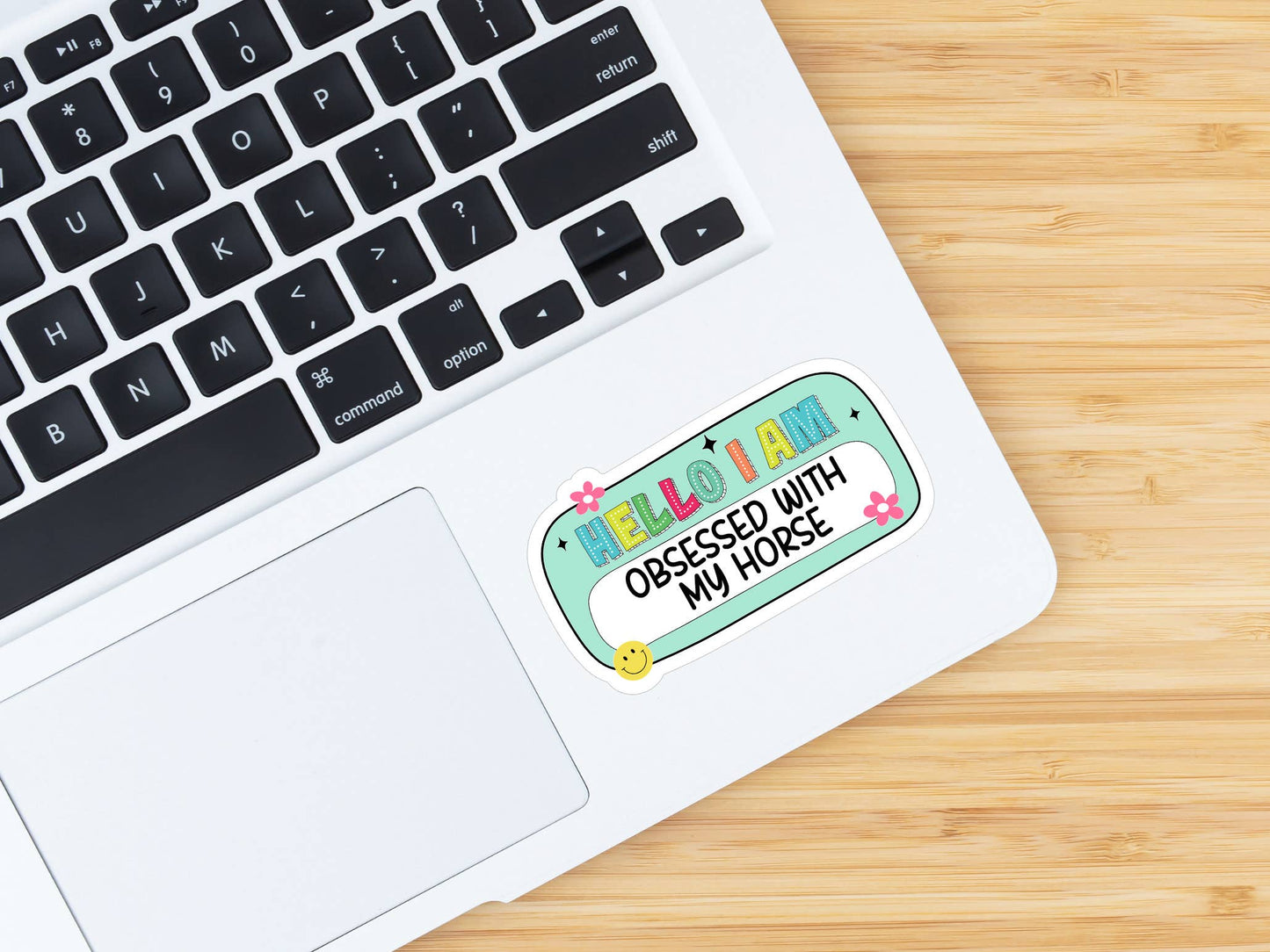 Equestrian Horse Sticker -Waterproof- Obsessed Aqua