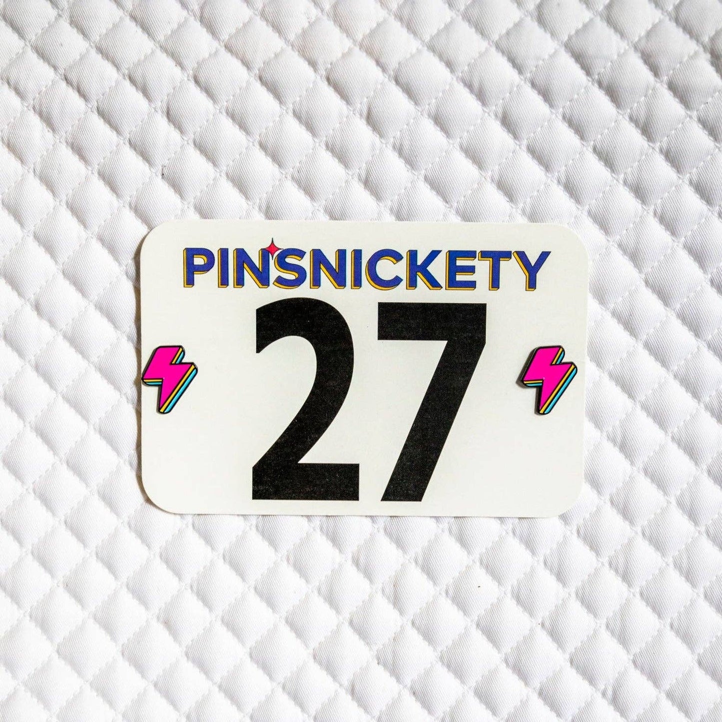 Lightning Bolt Pins: Electric Pink