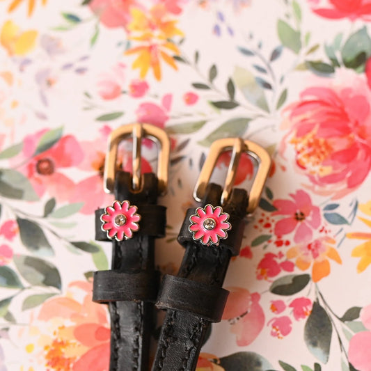 Pink Flower Spur Strap