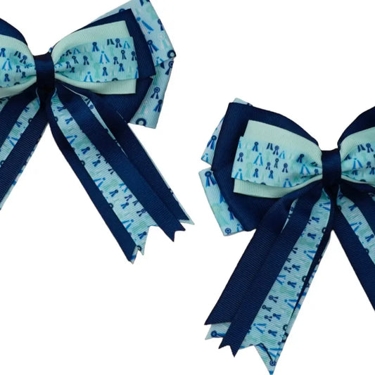 Show Bows Teal Ribbons